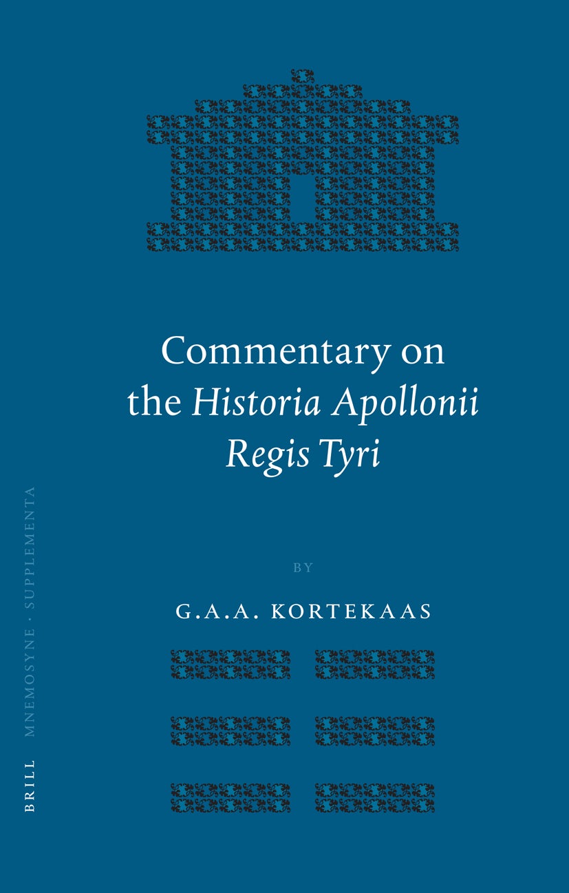 Book cover image for Commentary on the Historia Apollonii Regis Tyri ISBN: 9789004155947